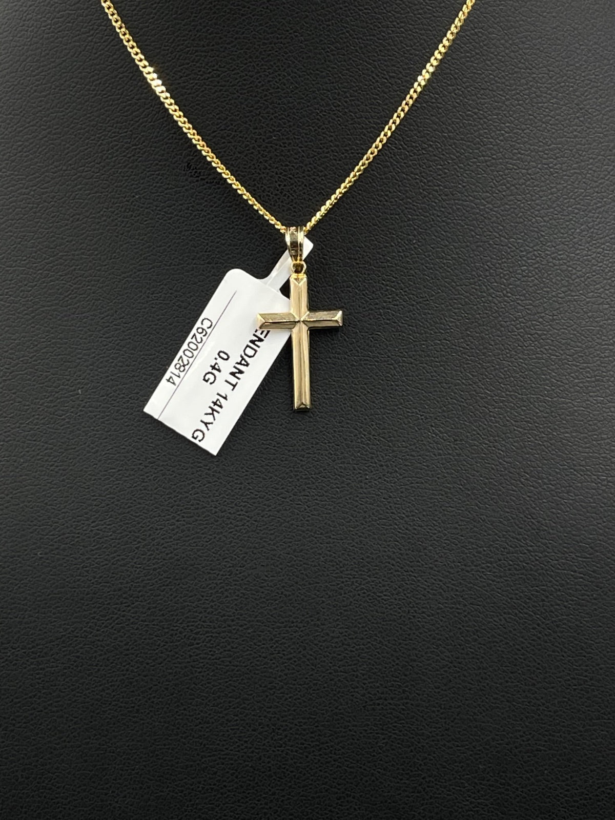 14K Gold Cross Pendant 11.17mm