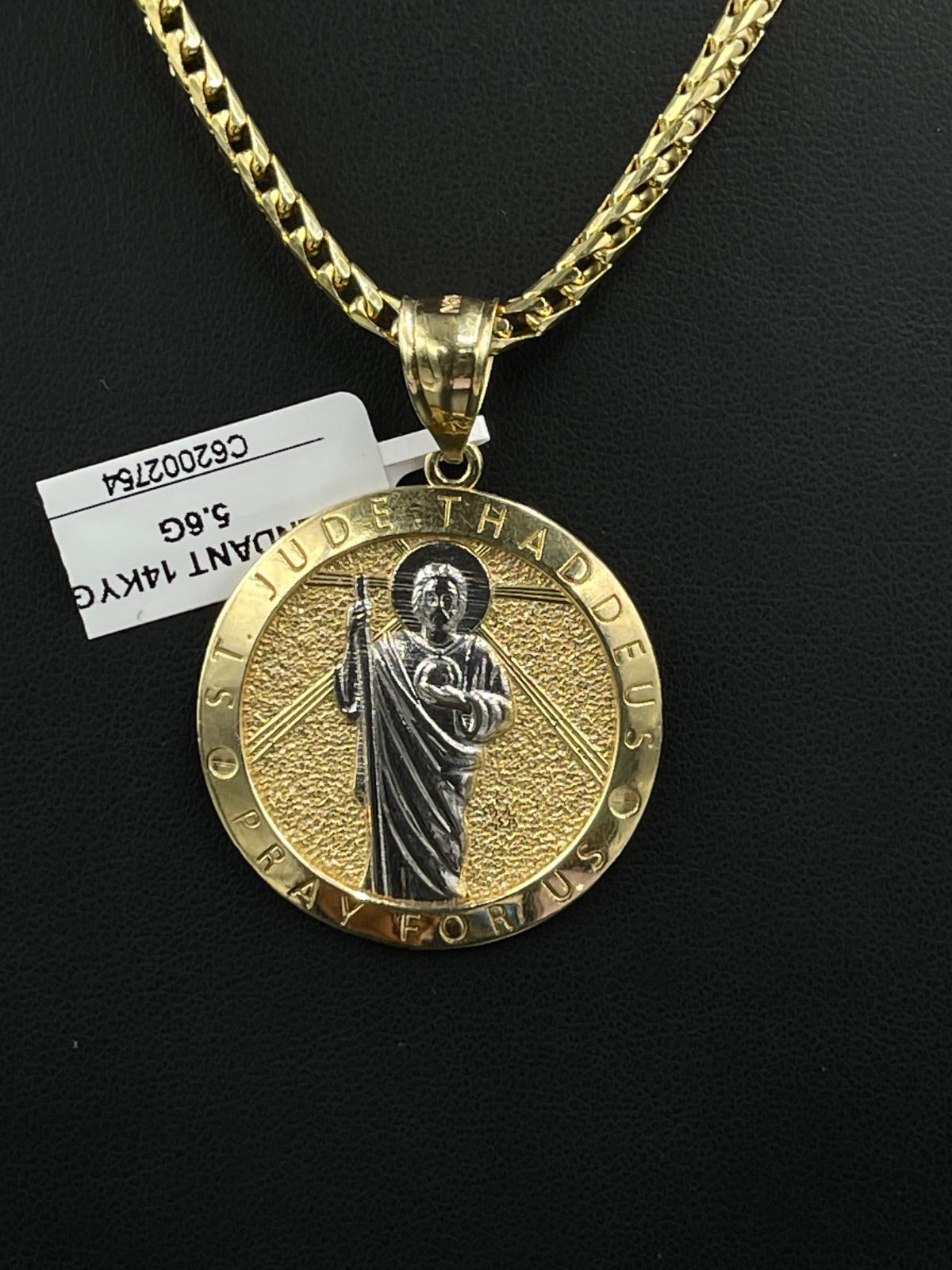 14K Gold Saint Jude Medal Pendant for Sale Pre-Owned