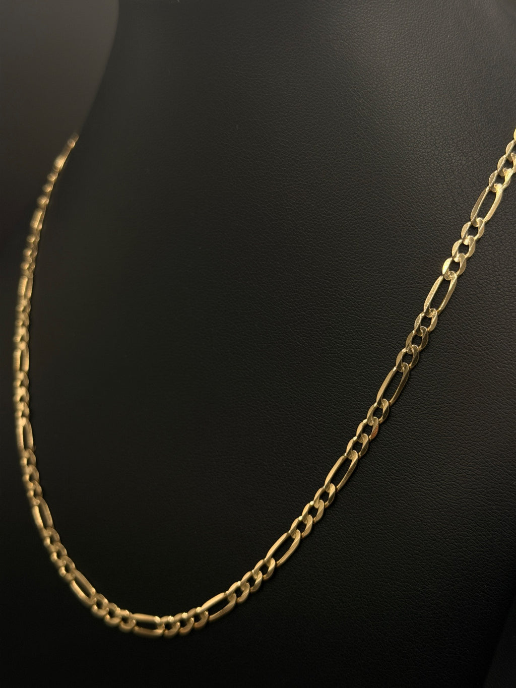 14K Gold Figaro Chain Necklace 18 in