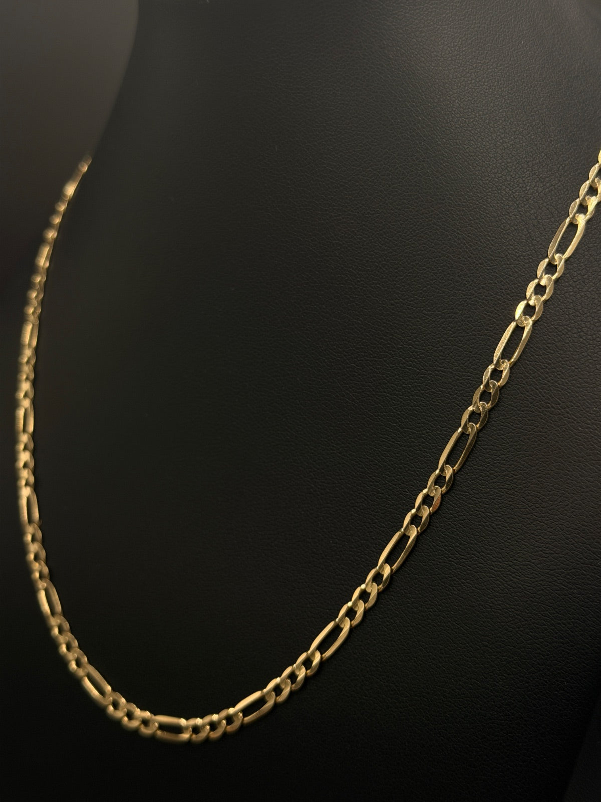 14K Gold Figaro Chain Necklace 18 in