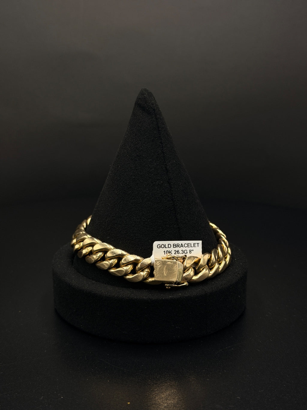 10K Gold Miami Cuban Bracelet – 26.3g, 8 in | DD Pawn Loans — photo 2 (in-store tag)