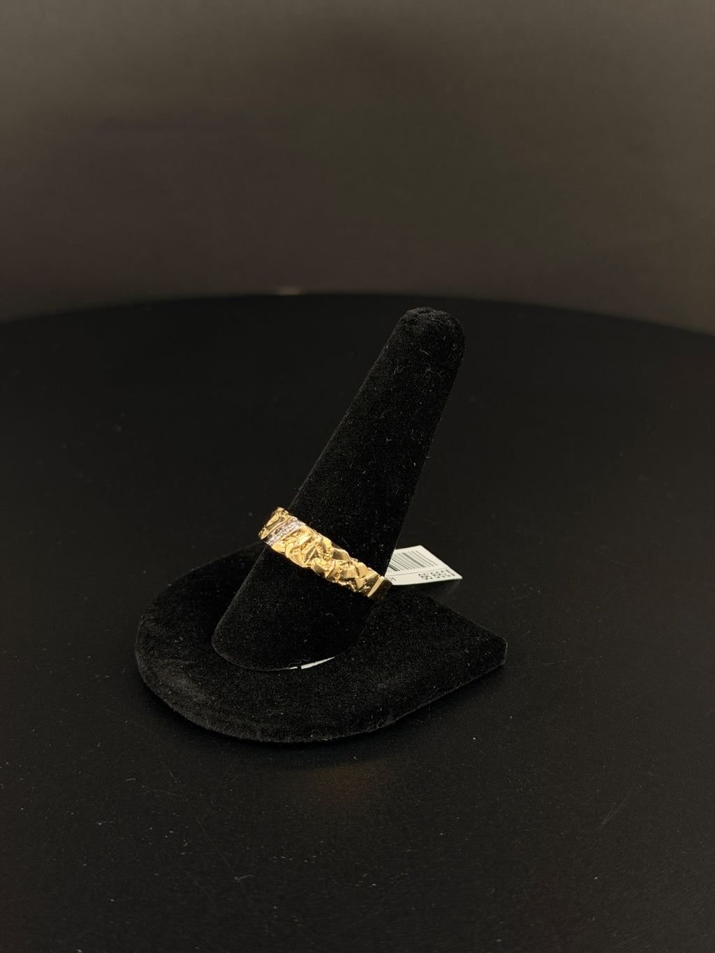 10K Gold Textured Band Ring Size 10.5 for Sale