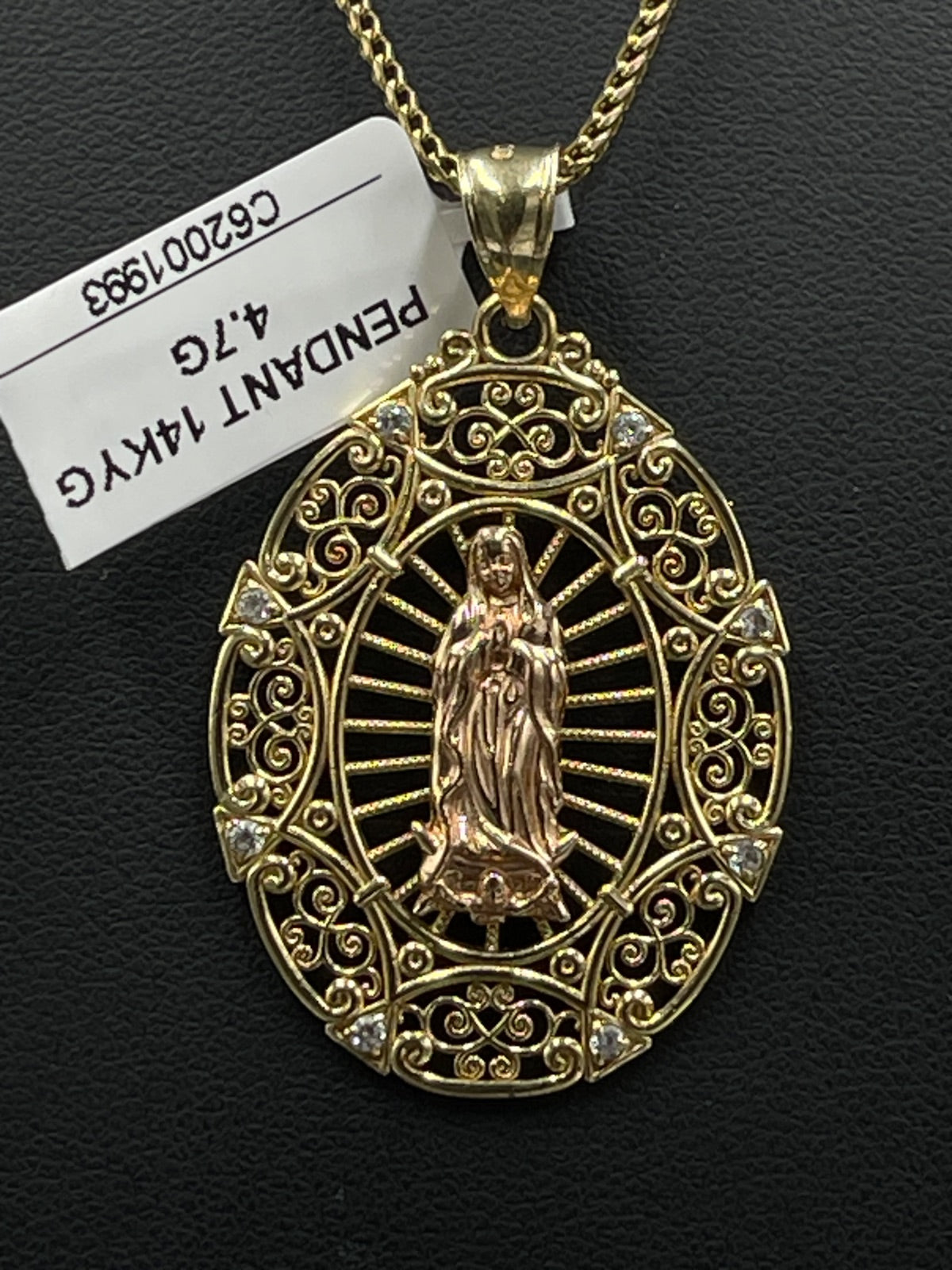 14K Gold Virgin Mary Pendant for Sale | Pre-owned