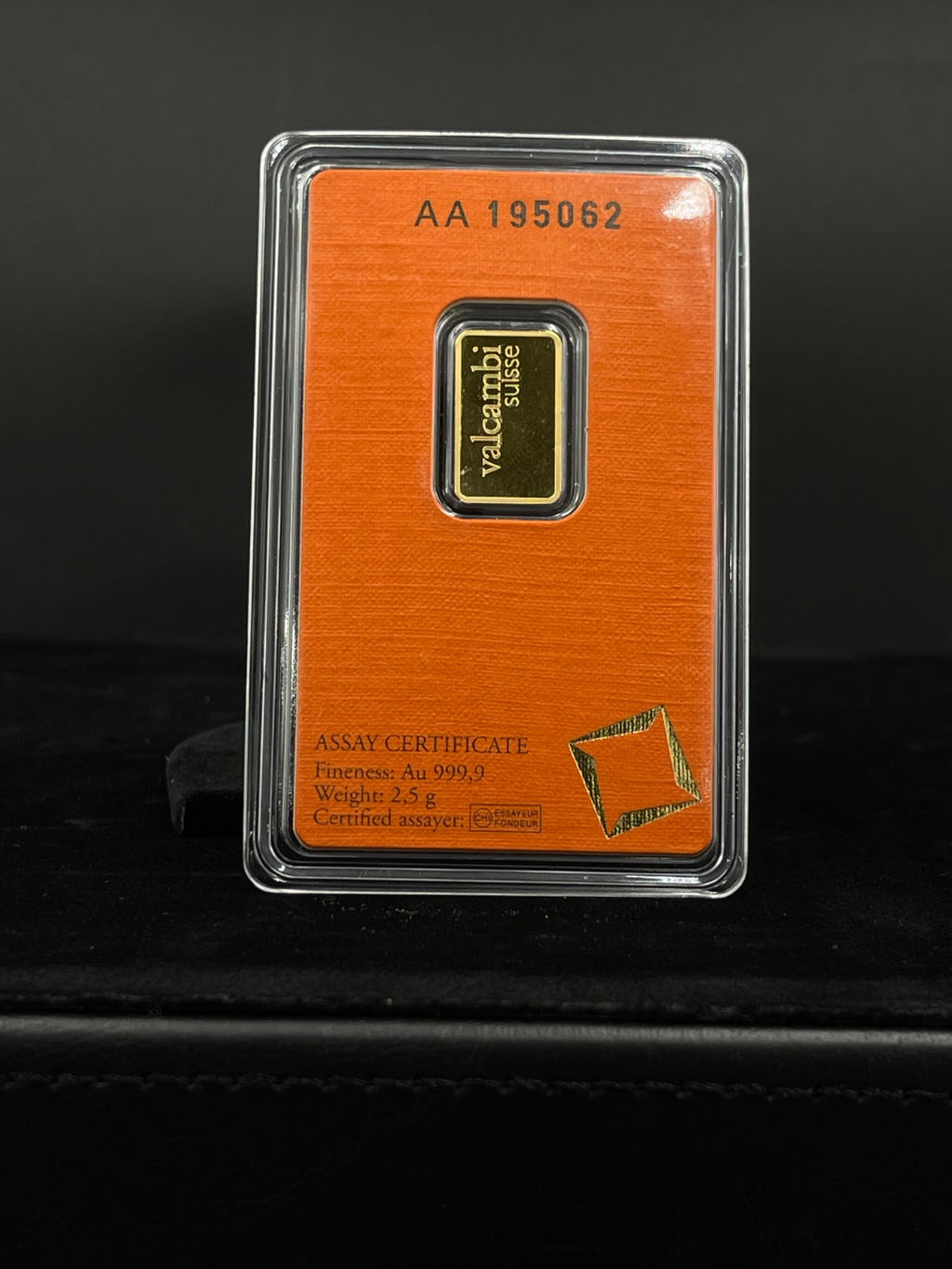 Valcambi Suisse 2.5g Gold Bar 999.9 Fine — Sealed Assay Card — photo 2