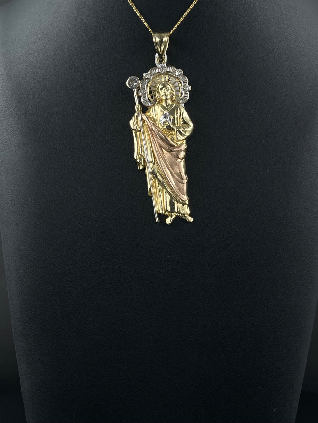 14K Gold Saint Christopher Religious Pendant 12.9g