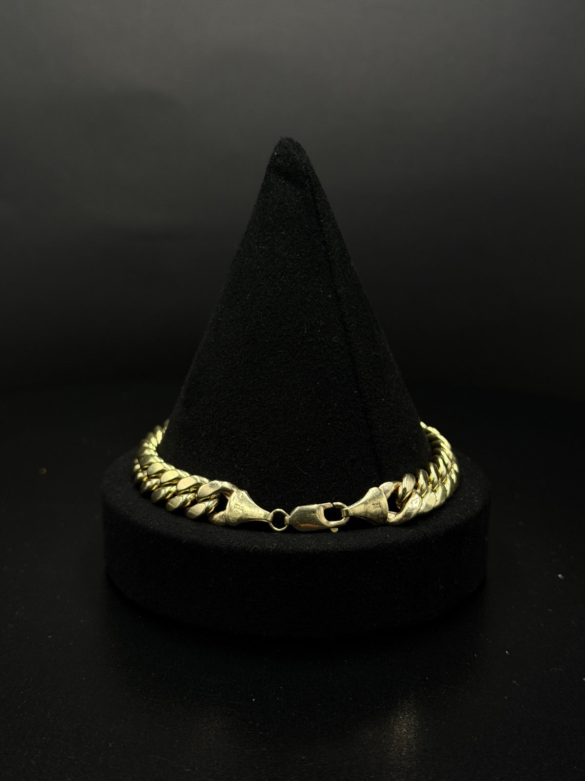 10K Gold Hollow Miami Cuban Link Bracelet 9mm