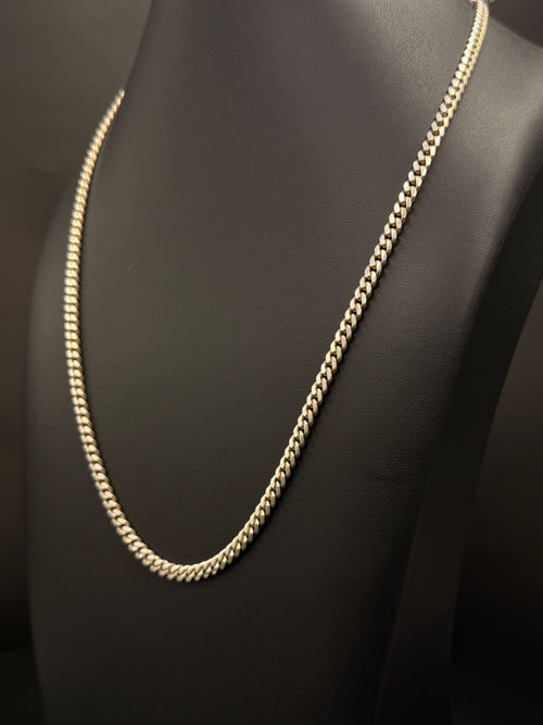 .925 Sterling Silver Cuban Link Chain 24 Grams 20 Inches 4mm — photo 2