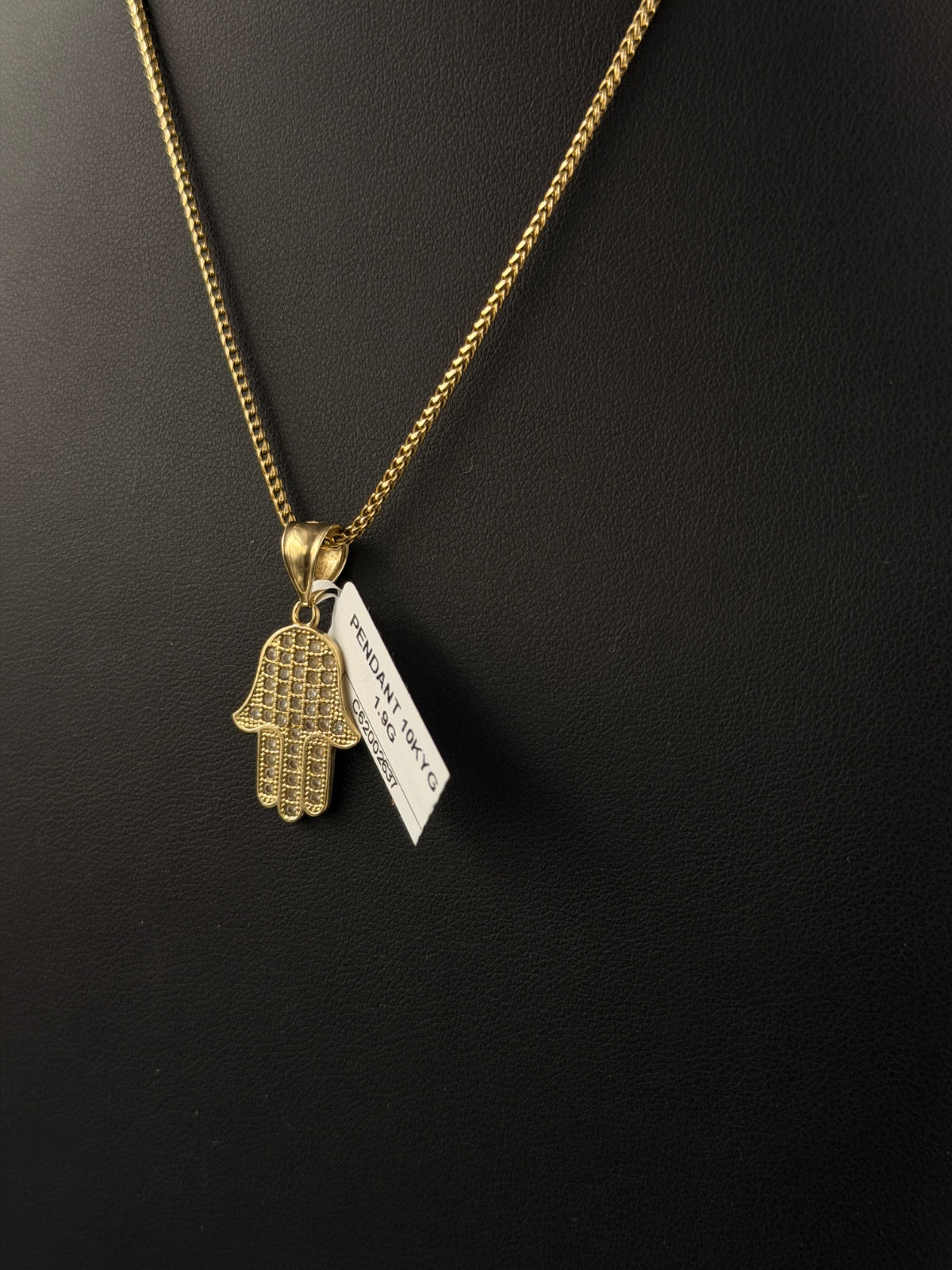 10K Gold Hamsa Hand Pendant for Sale
