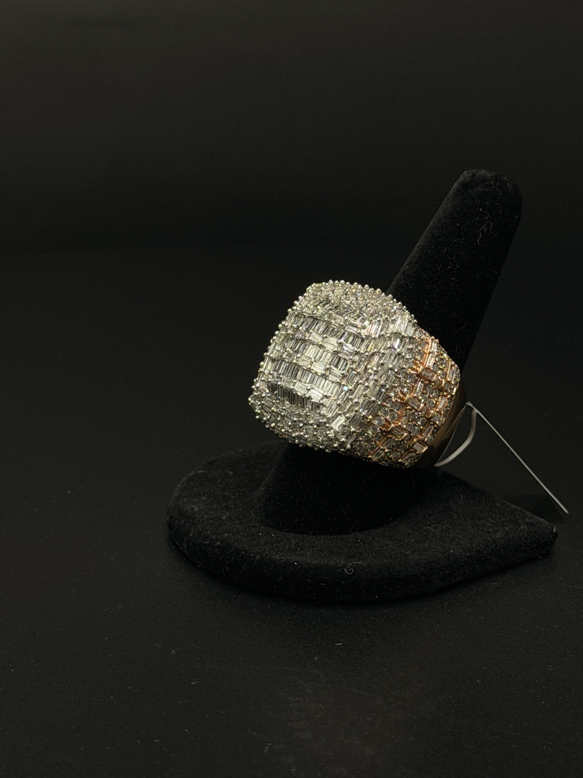 14K Gold Two-Tone Natural Stone Ring Size 10