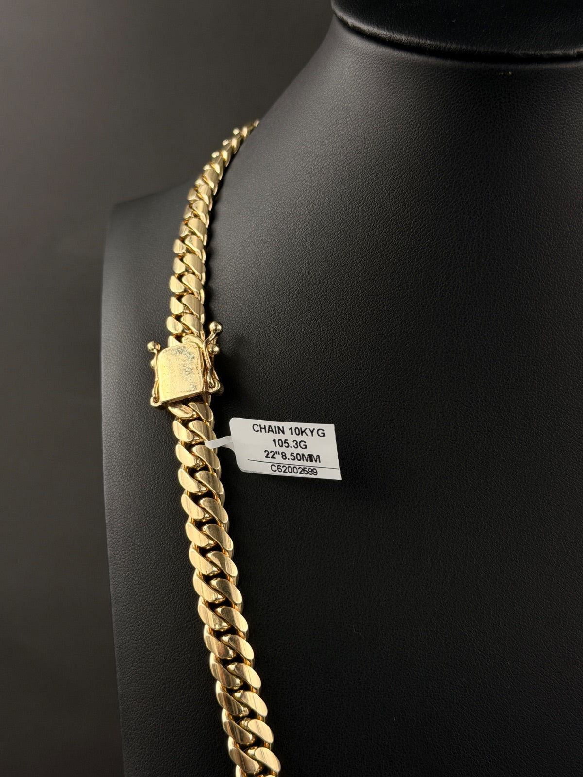 10K Gold Miami Cuban Link Chain 22in for Sale