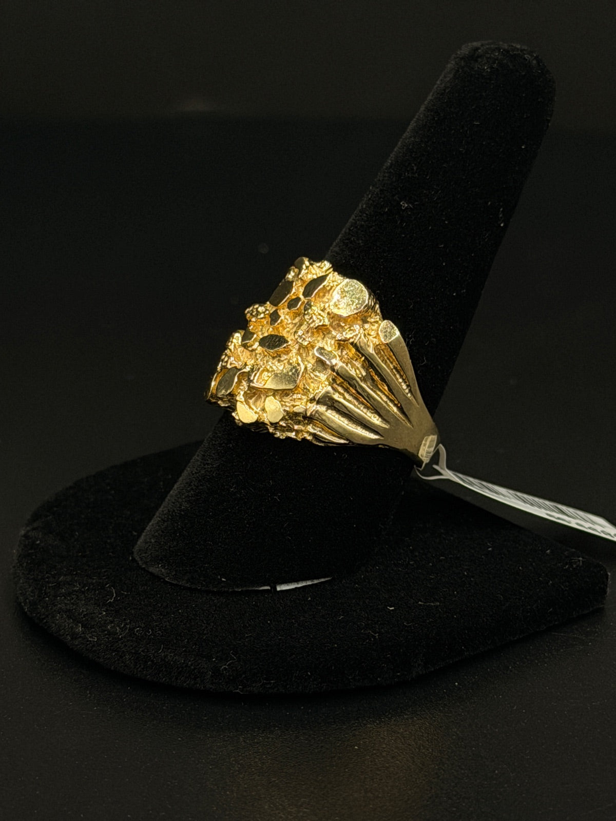 14K Gold Nugget Ring Size 10 8.1g