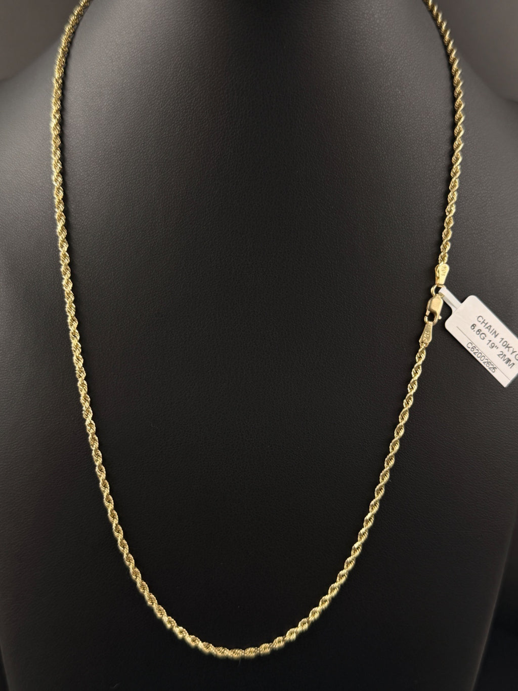 10K Gold Rope Chain 19 inch for sale