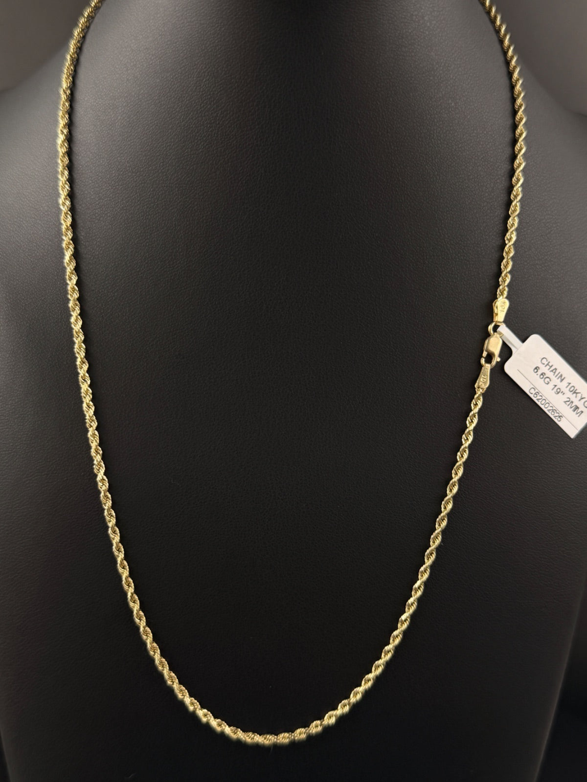 10K Gold Rope Chain 19 inch for sale