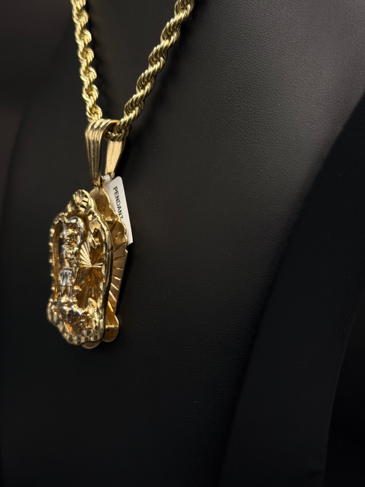 10K Gold Saint Lazarus Pendant Medium