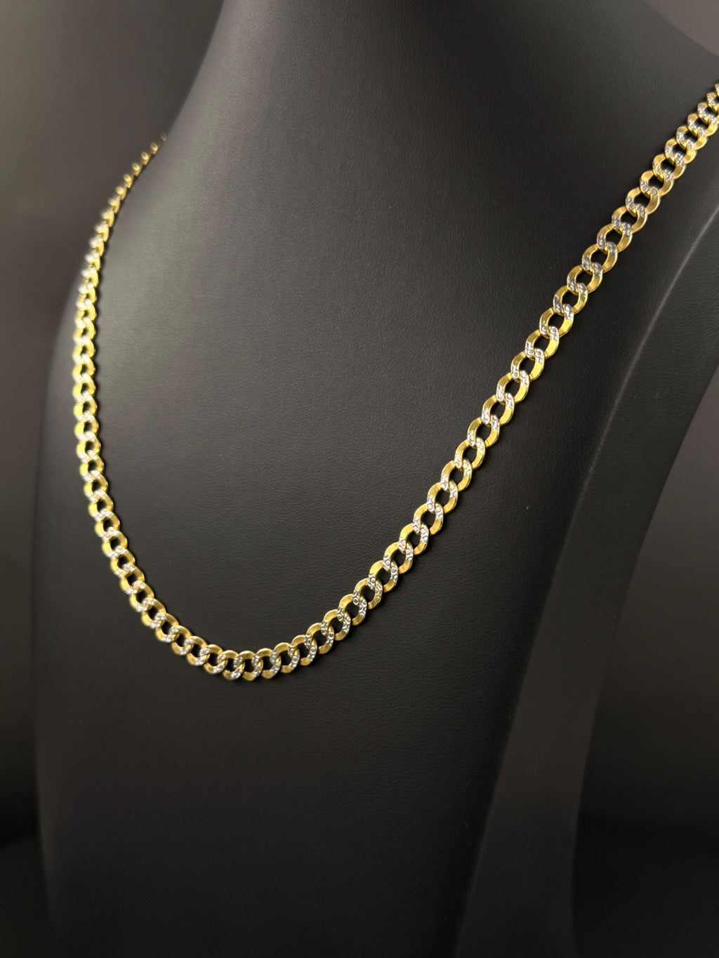 10K Two-Tone Diamond-Cut Curb Chain 28in | DD Pawn Loans — photo 2