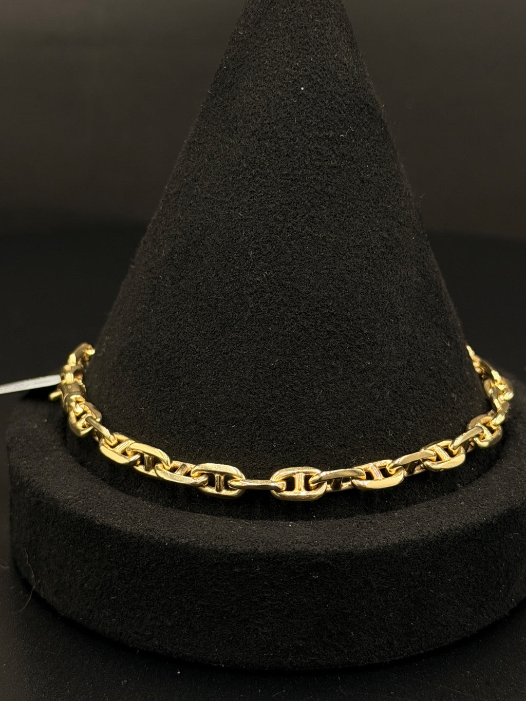 14K Gold Mariner Link Bracelet 8.5 in 4mm