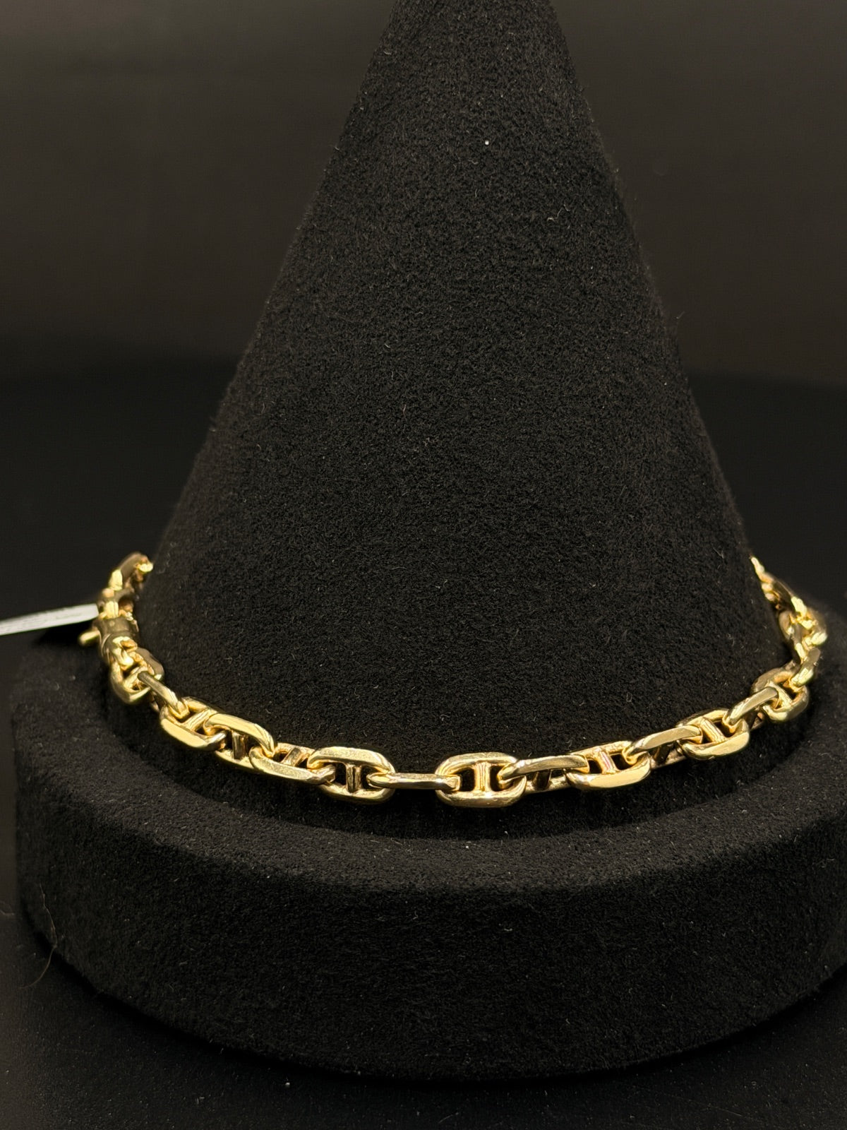 14K Gold Mariner Link Bracelet 8.5 in 4mm