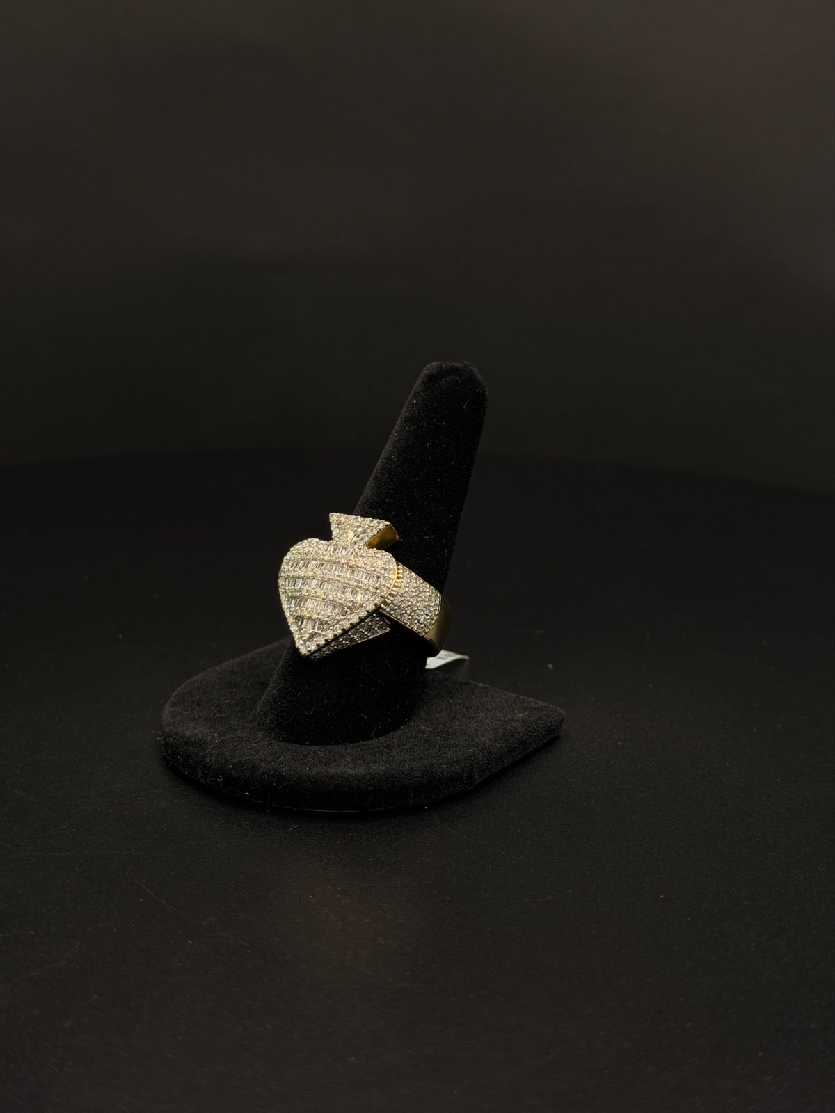 10K Gold Diamond Heart Ring – 13.2g, Sz 10 | DD Pawn Loans