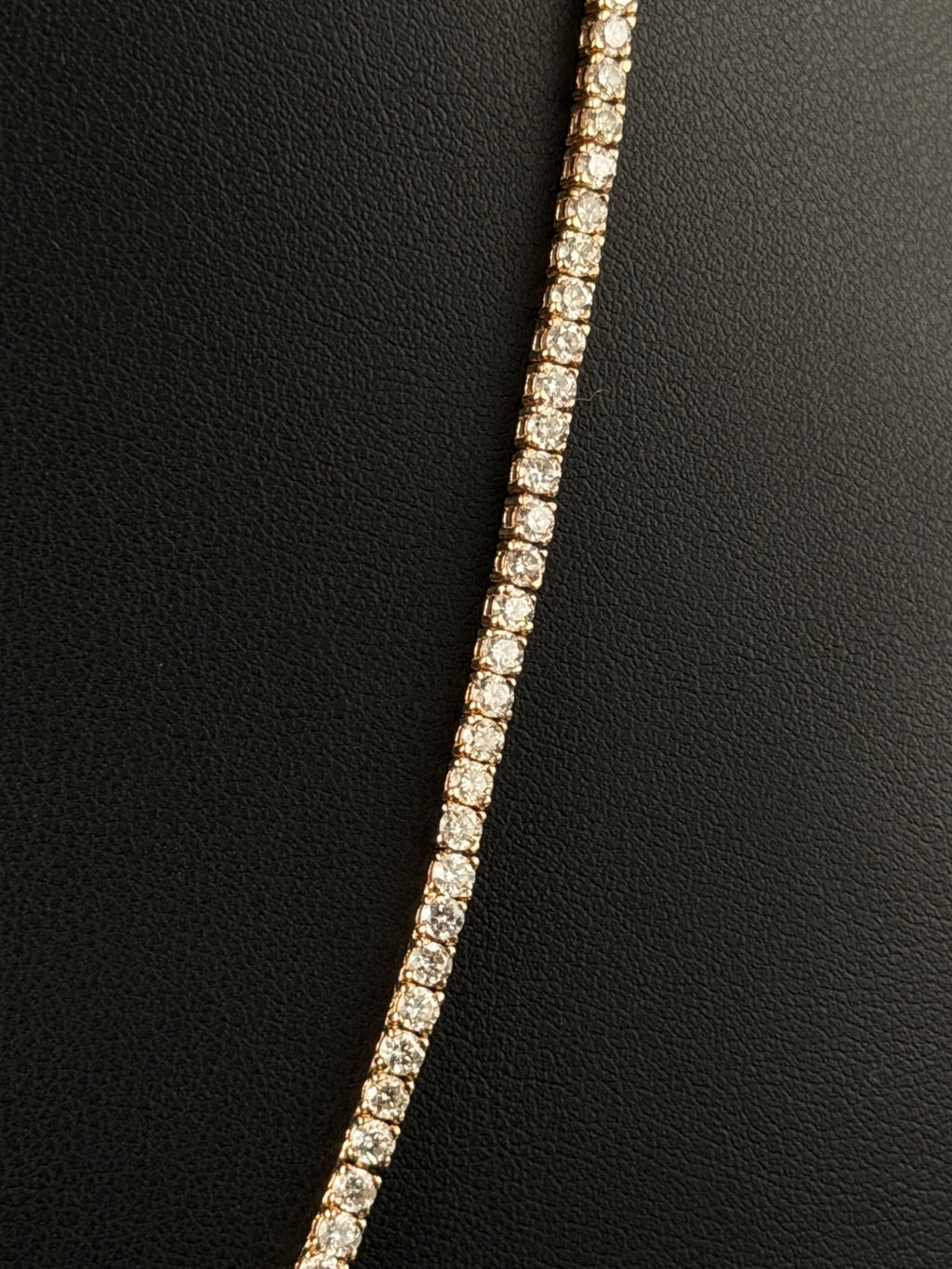 14K Rose Gold Diamond Tennis Chain for Sale