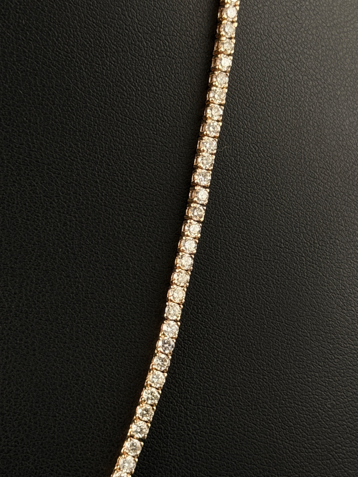 14K Rose Gold Diamond Tennis Chain for Sale