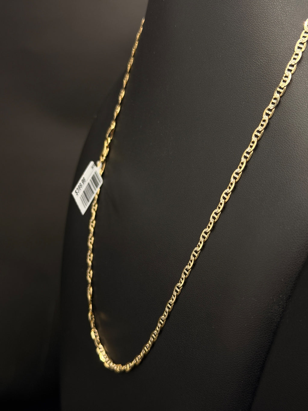 10K Gold Mariner Link Chain Necklace 19 in