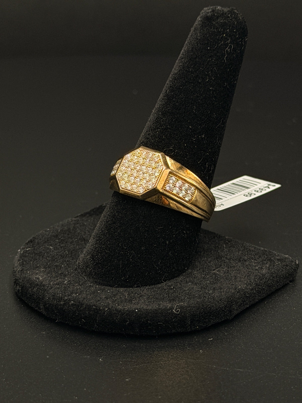 10K Gold Octagon Pavé Ring Size 10 – 3.9g | DD Pawn Loans — photo 2
