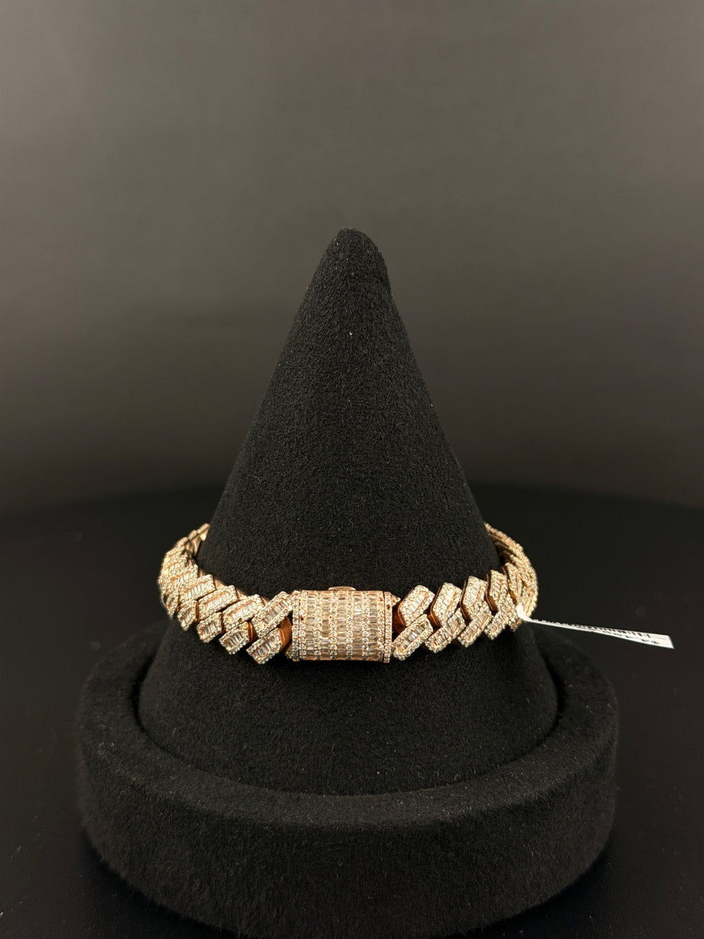 10K Gold Diamond Bracelet 40.5g 7in
