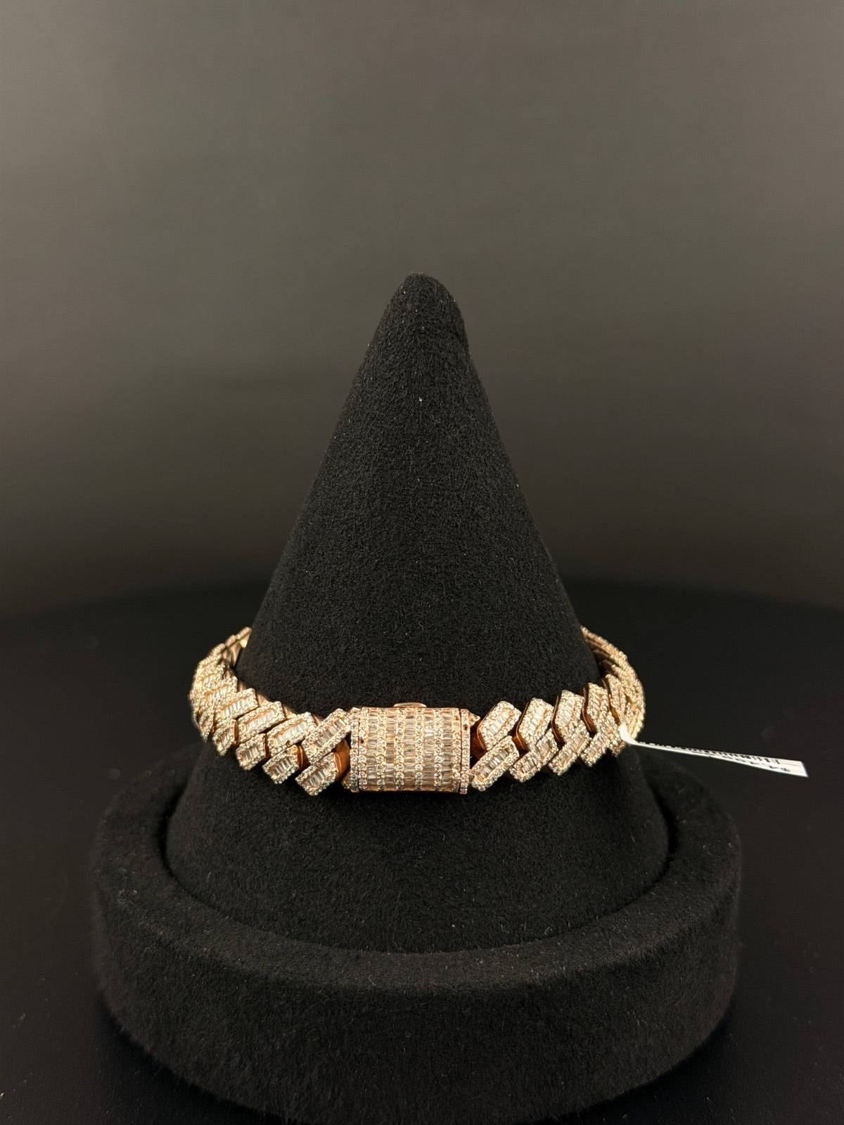 10K Gold Diamond Bracelet 40.5g 7in