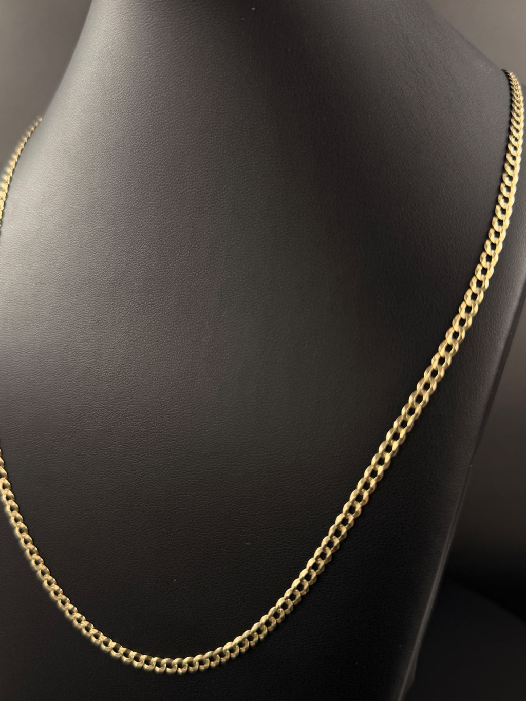 10K Gold Curb Chain Necklace 25 in
