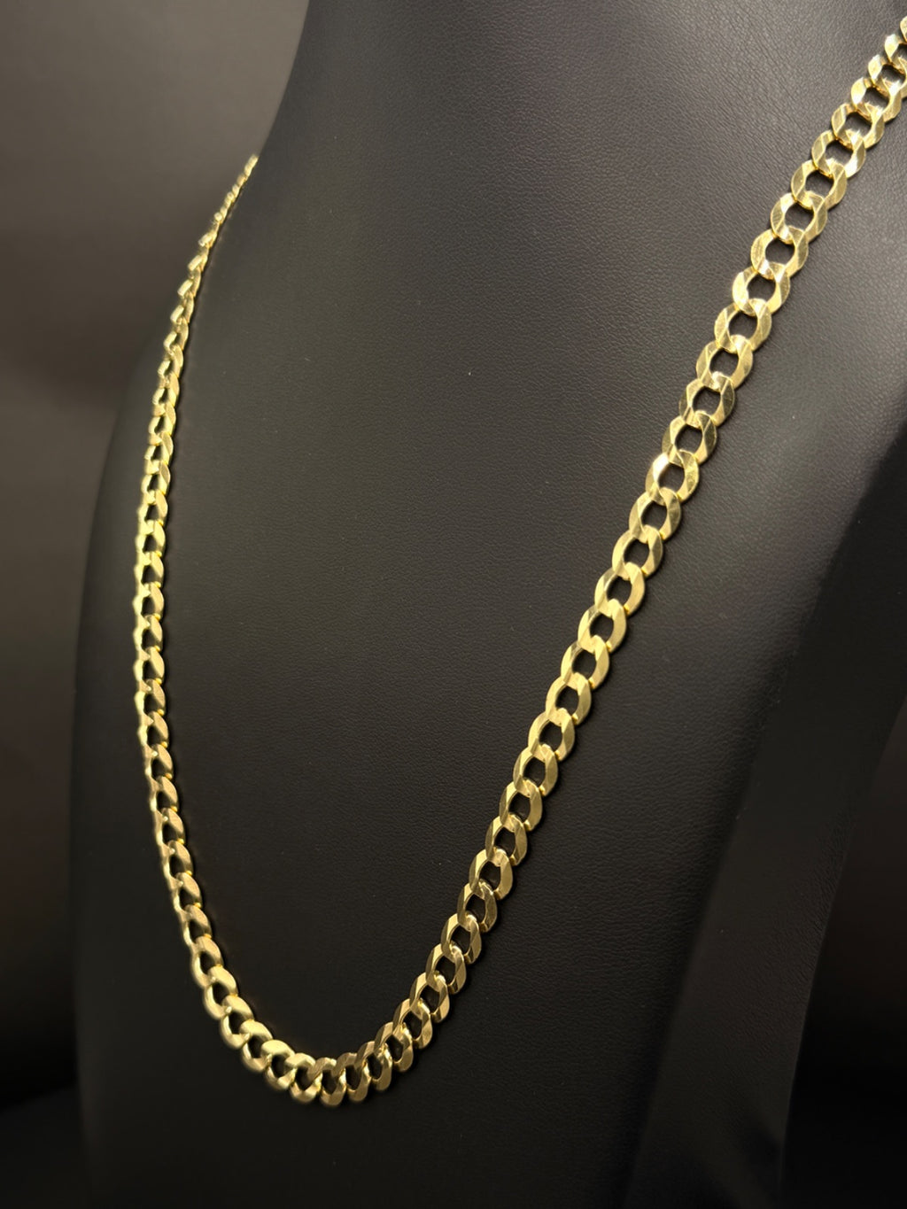 14K Gold Curb Link Chain 24 in, 7mm