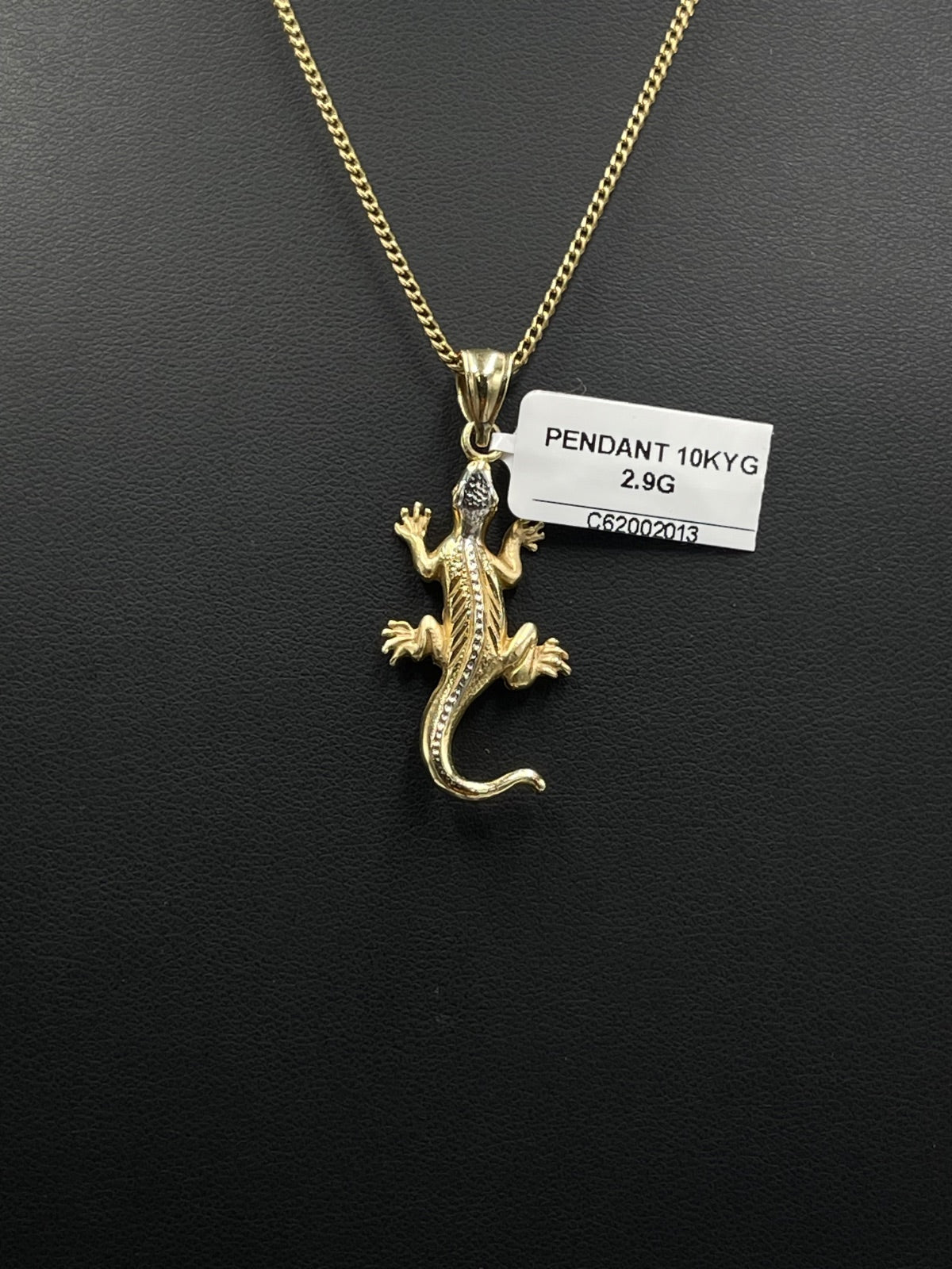 10K Yellow Gold Lizard Pendant 2.9 Grams 1.2 Inches