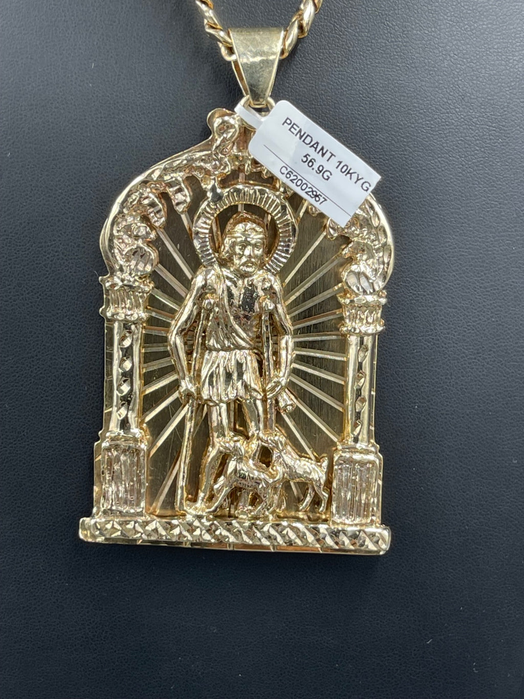 10K Gold St. Lazarus Pendant – 56.9g | DD Pawn Loans