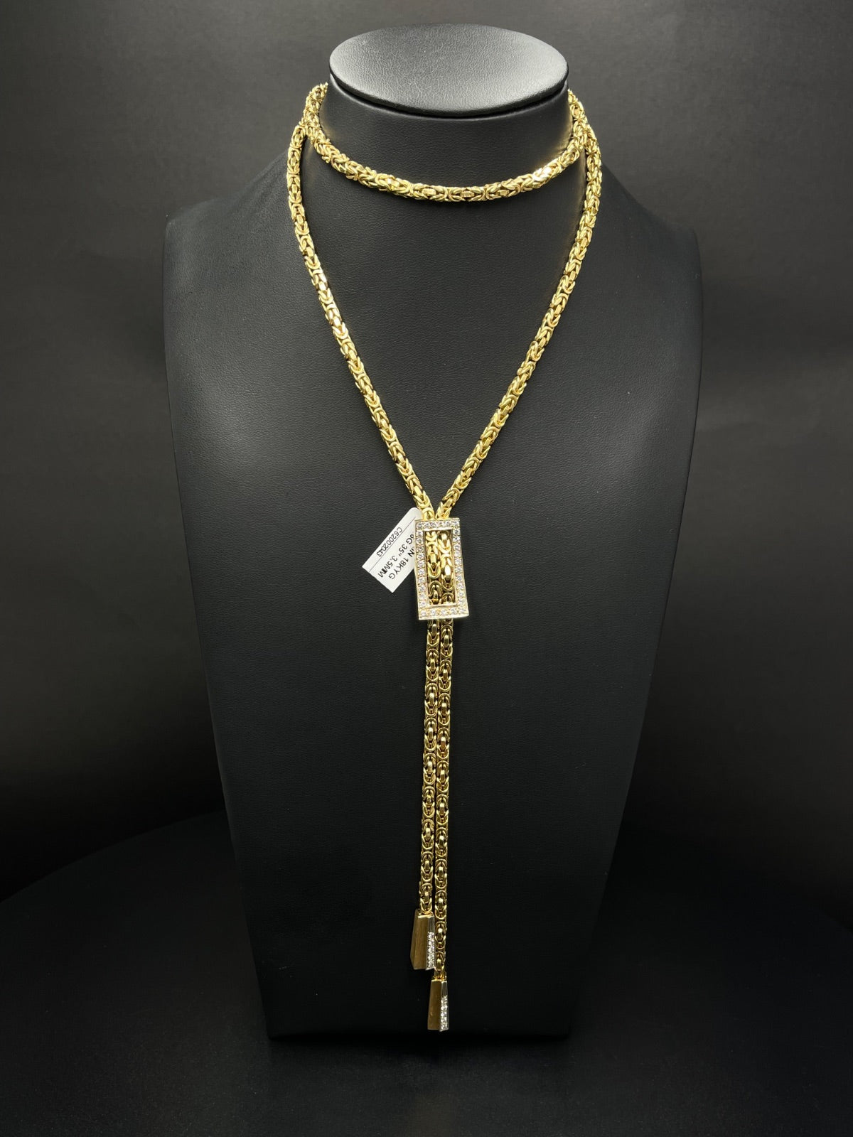 18K Gold Rope Chain Necklace 35" 3.5mm 92.6g