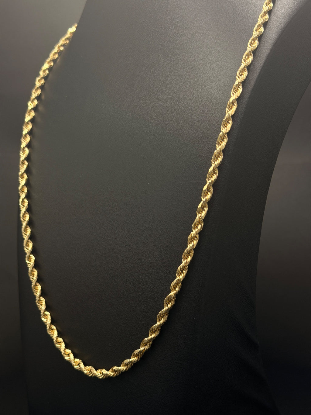 14K Gold Rope Chain Necklace 26 in
