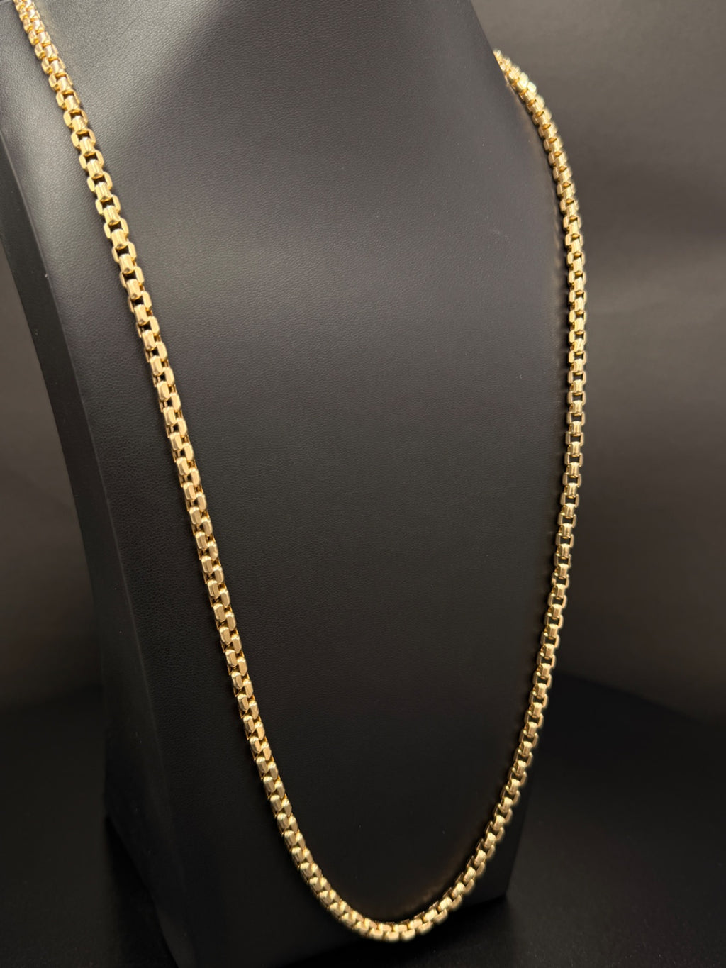 10K Yellow Gold Box Link Chain Necklace 30" 4mm 38.5g