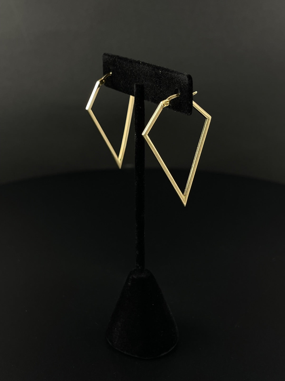 14K Gold V-Shape Hoop Earrings 26.8mm