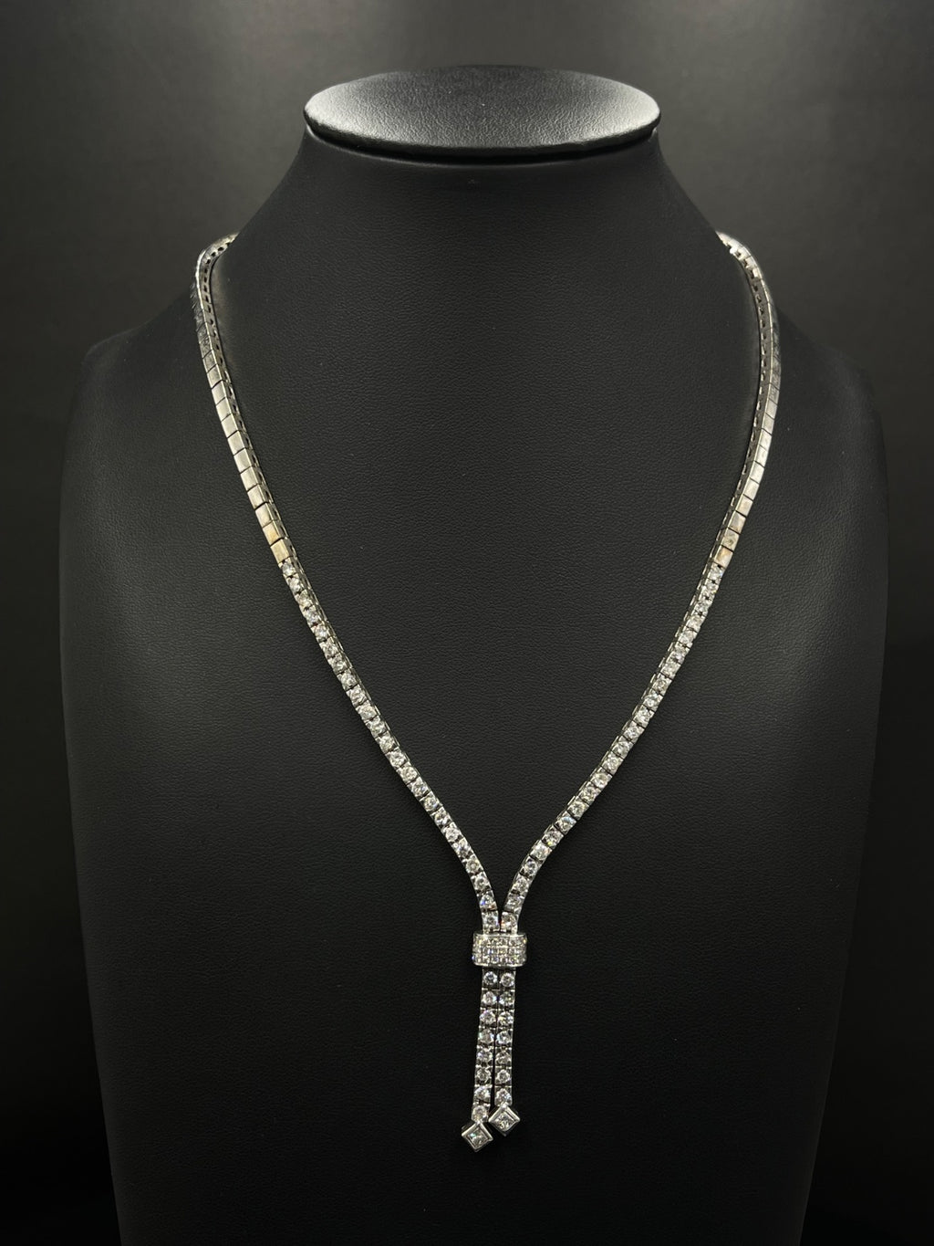 18K White Gold Diamond Tennis Necklace 36.1g | DD Pawn Loans