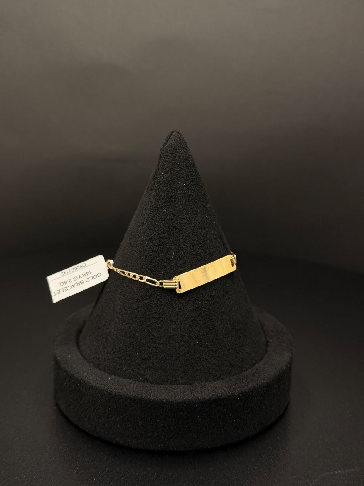 14K Yellow Gold ID Bar Bracelet 2.6 Grams — photo 3