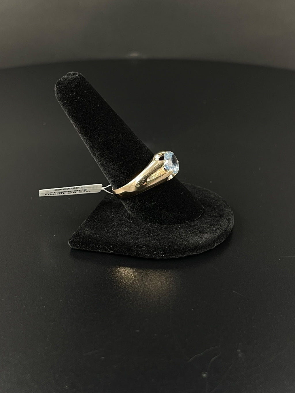 10K Gold Ring with Blue Stone Size 10