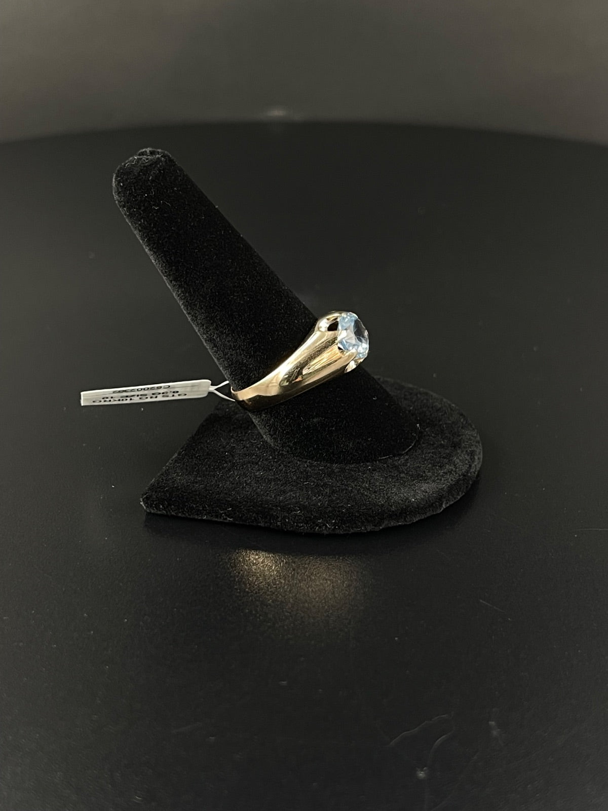 10K Gold Ring with Blue Stone Size 10