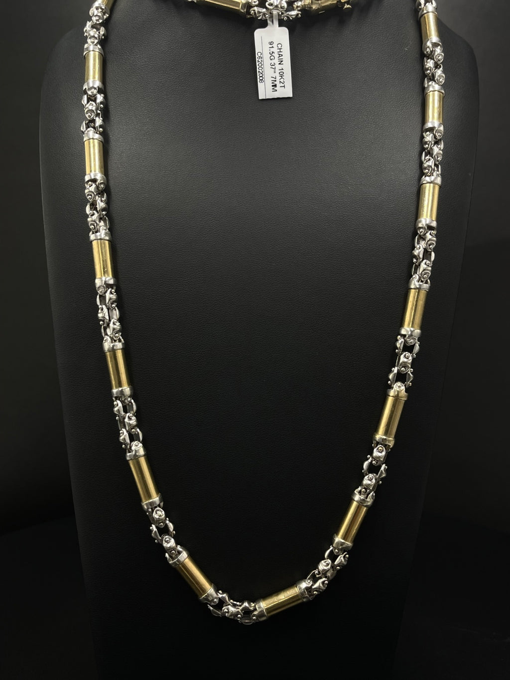 10K Gold Mixed Link Chain 37 In 91.5g | DD Pawn