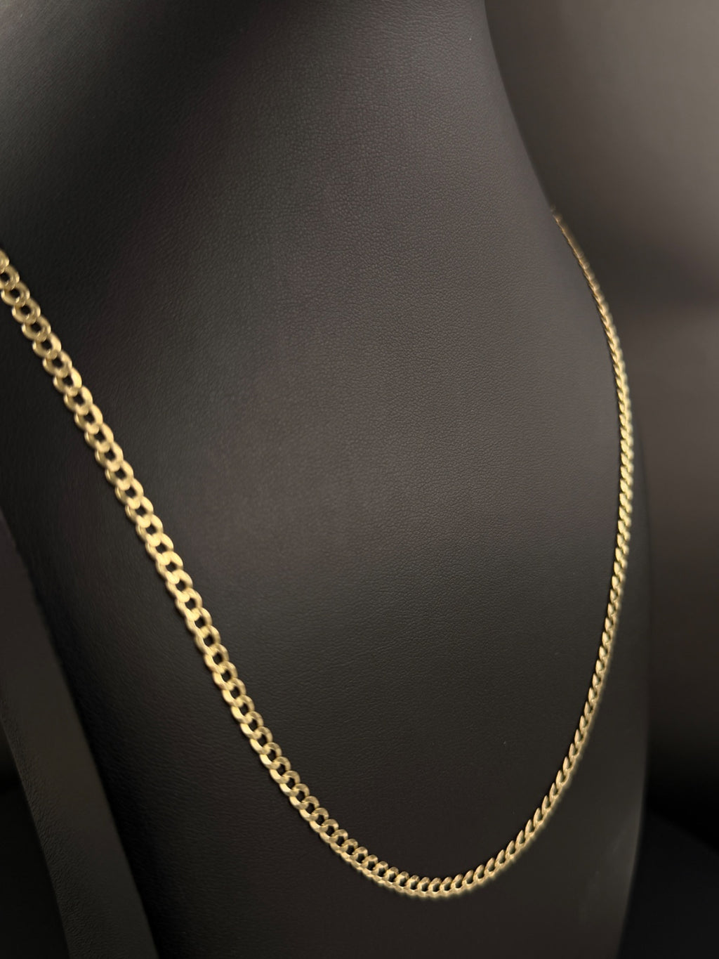 10K Gold Curb Chain Necklace 25 in