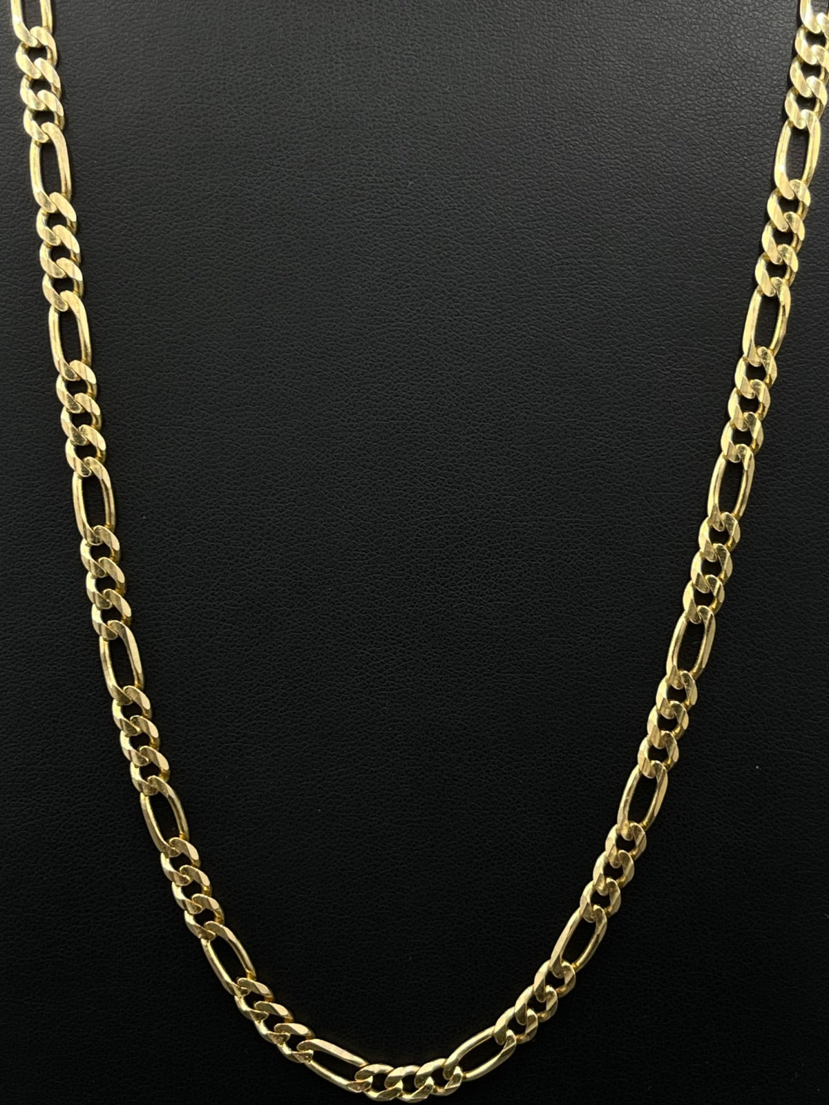 14K Gold Figaro Chain Necklace 23 in 4.5mm