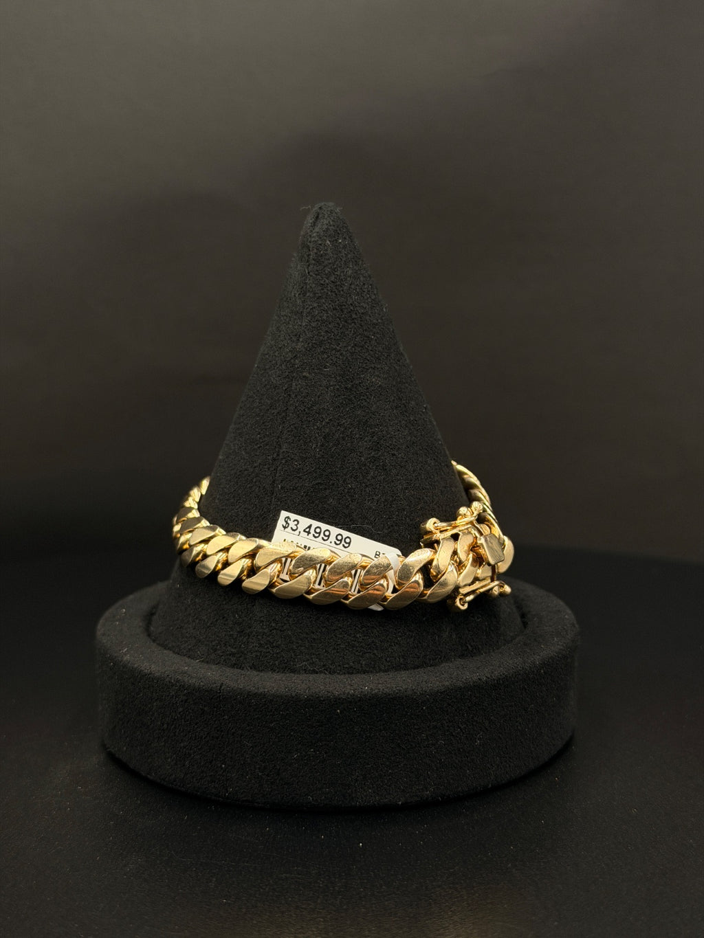 10K Gold Curb Bracelet 43.2g Pre-Owned for Sale
