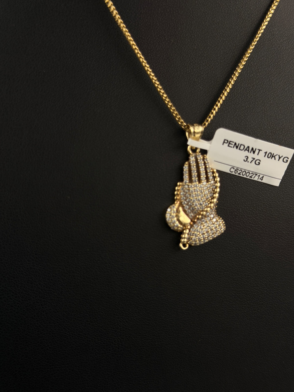 10K Yellow Gold Praying Hands Pendant 3.7g | DD Pawn Loans