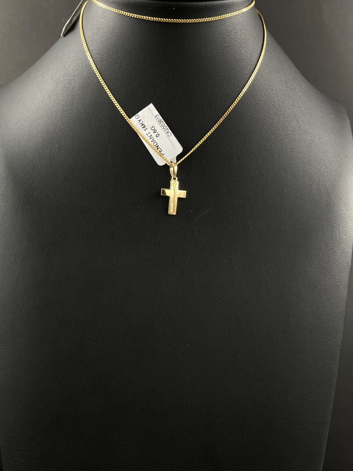 14K Gold Cross Pendant 
9.9mm