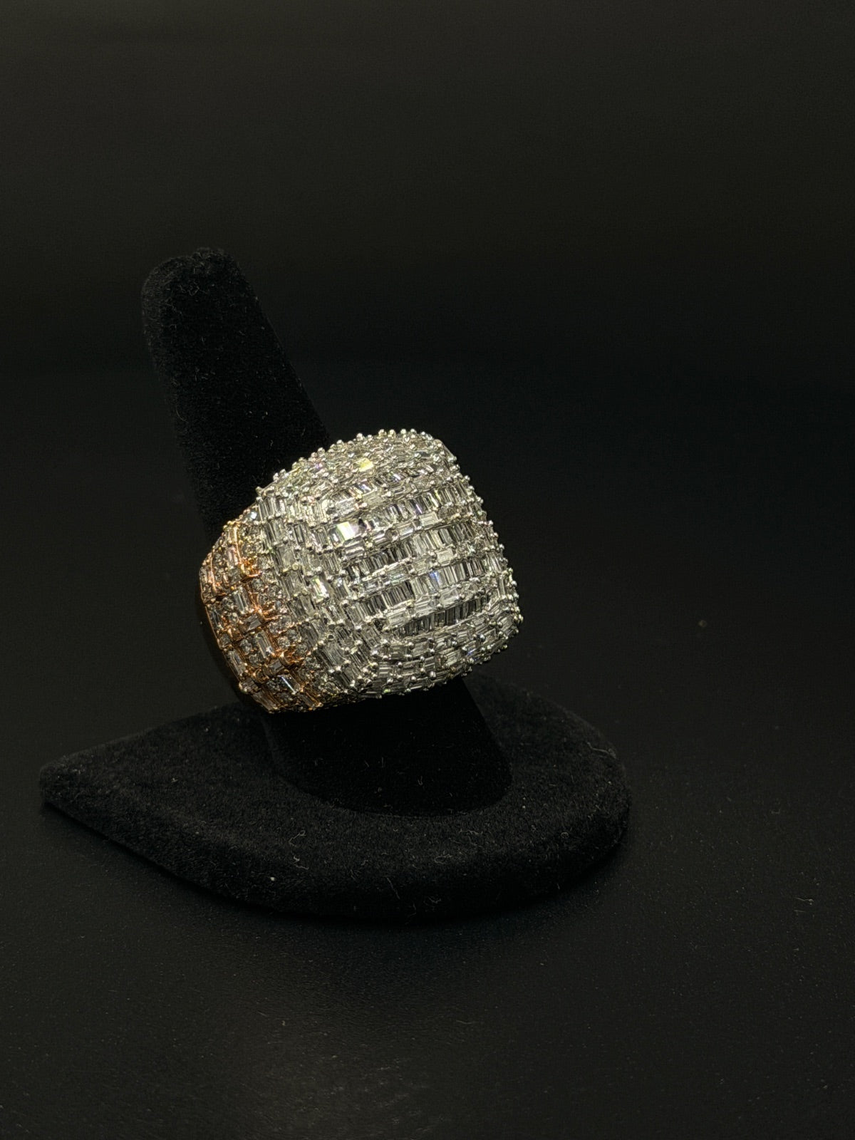 14K Gold Two-Tone Natural Stone Ring Size 10