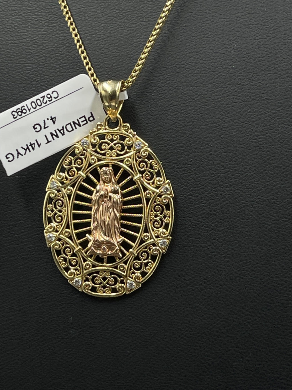 14K Gold Virgin Mary Pendant for Sale | Pre-owned