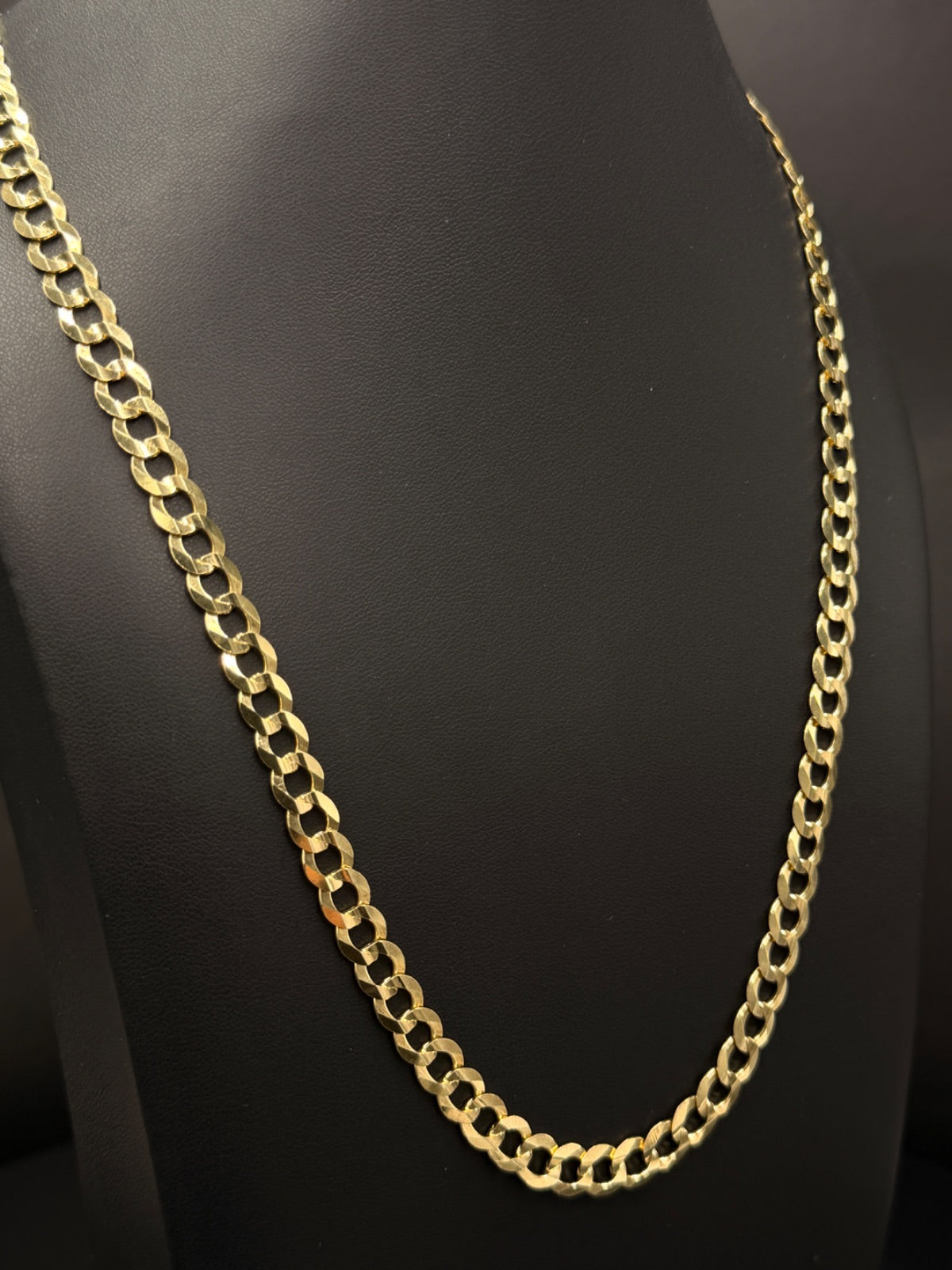 14K Gold Curb Link Chain 24 in, 7mm