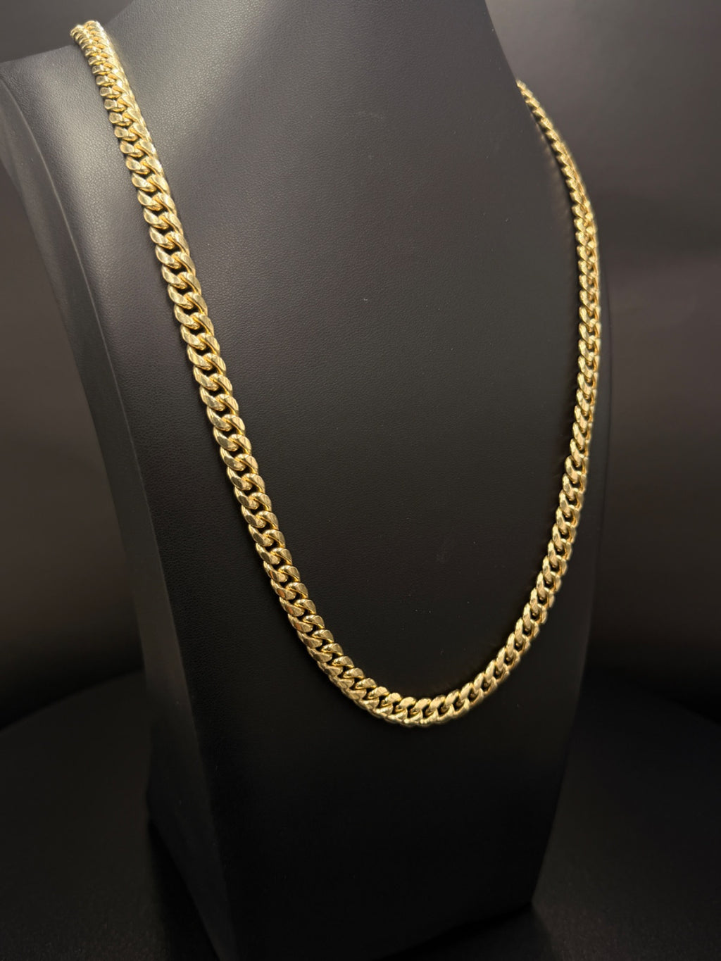 10K Gold Hollow Miami Cuban Link Chain 24in
